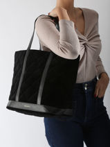 Schoudertas L Cabas Matelass Fluweel Vanessa bruno Bruin cabas 42V40315-vue-porte